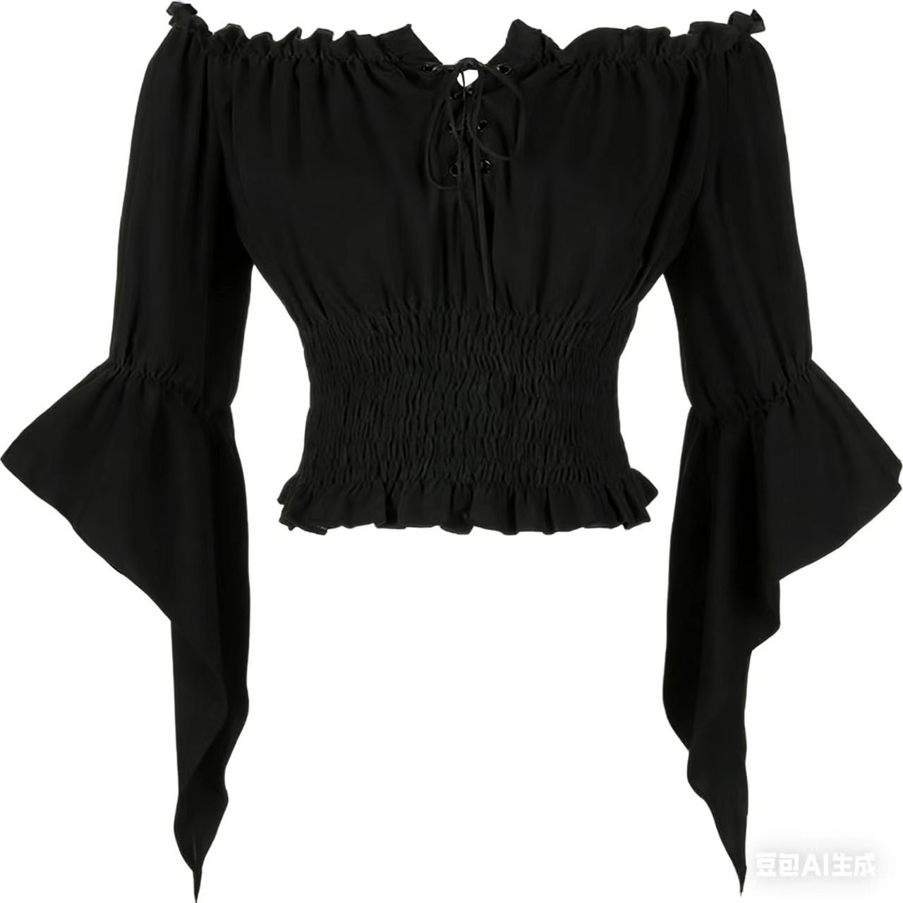 Blouse Off Shoulder - Atuendo Aristocrático Medieval Renacentista, Blusa Vintage