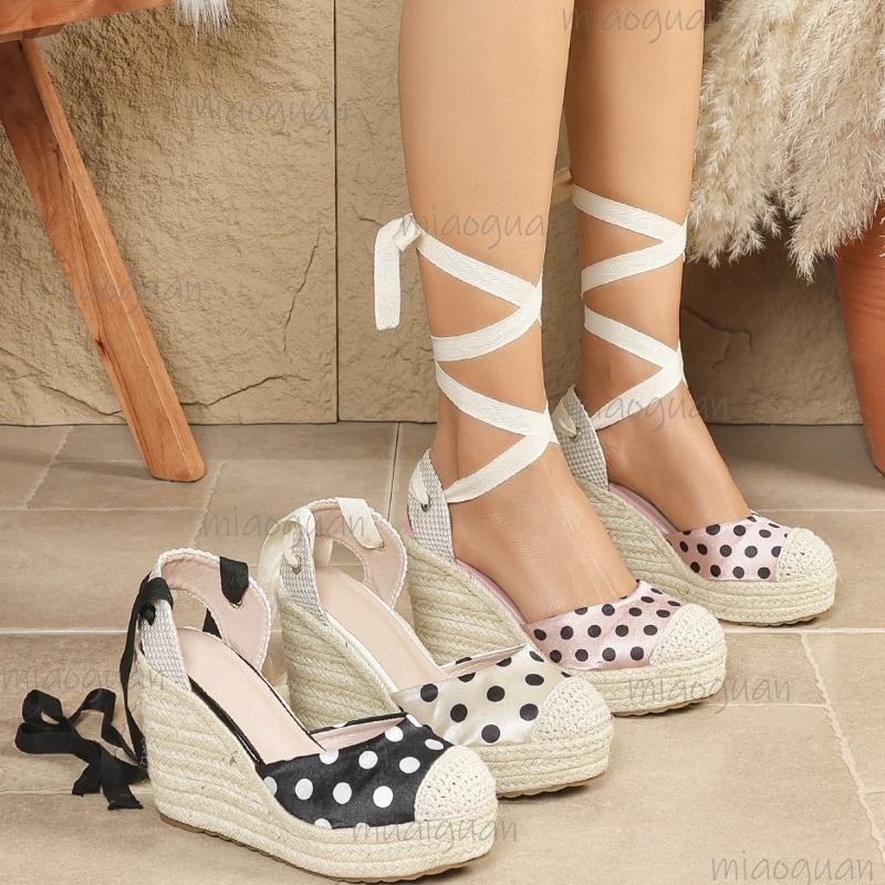 Wedge Espadrille Women - Sandalias de cuña con plataforma de