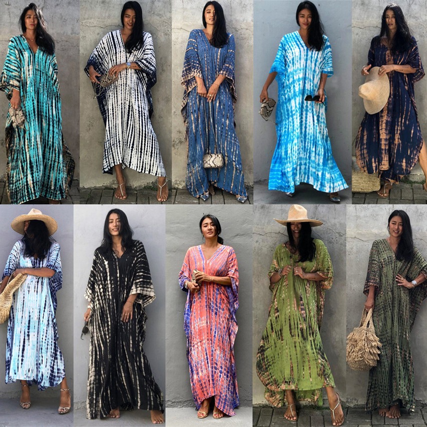 Cover Up Kaftan - Ropa de playa de talla grande