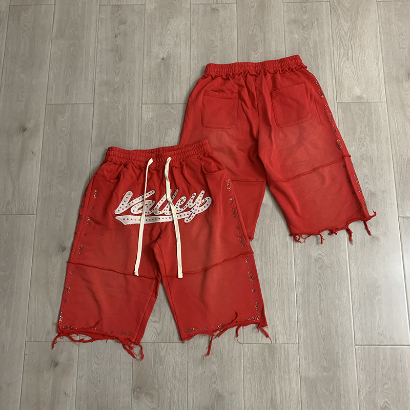 Shorts Denim Frayed - VALLEY Pantalones Cortos Casuales Negros para