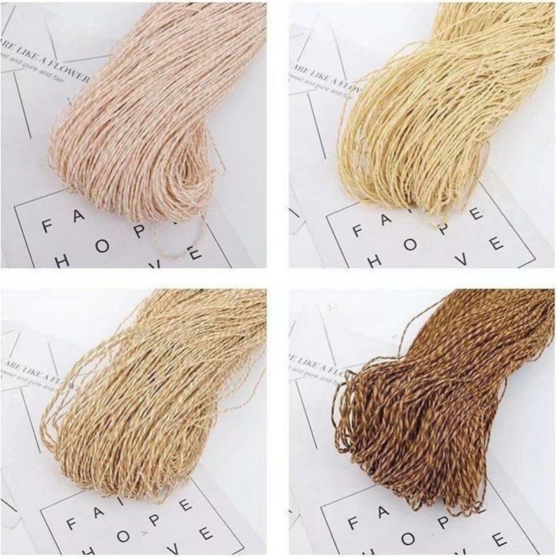 Crochet Bag Raffia - Hilo de rafia de algodón de