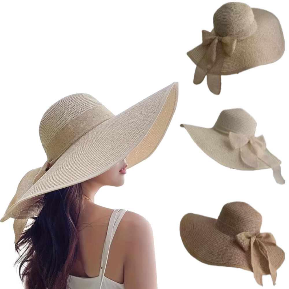 Hat Floppy Wide - Sombrero de Paja de Ala Ancha
