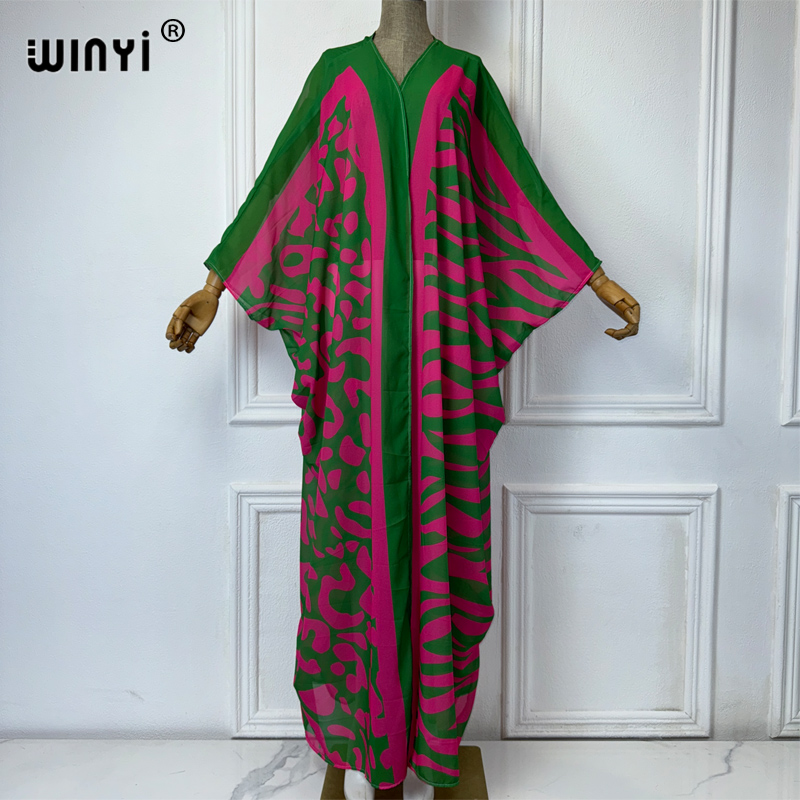Cover Up Kaftan - WINYI África Kimonos con Estampado Bohemio,