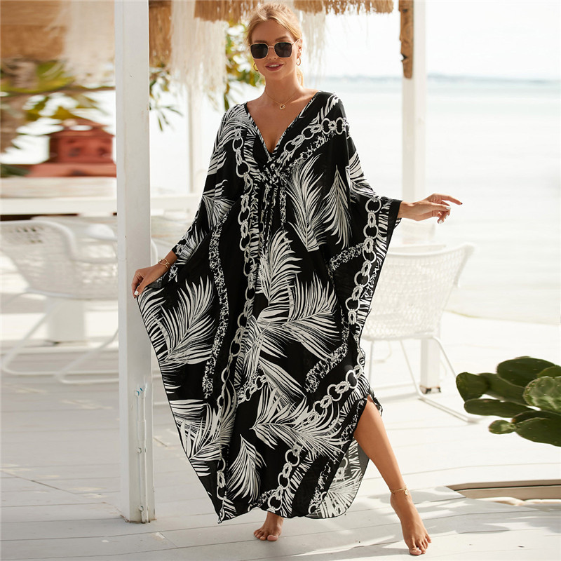 Cover Up Kaftan - Vestido de playa caftán de ala