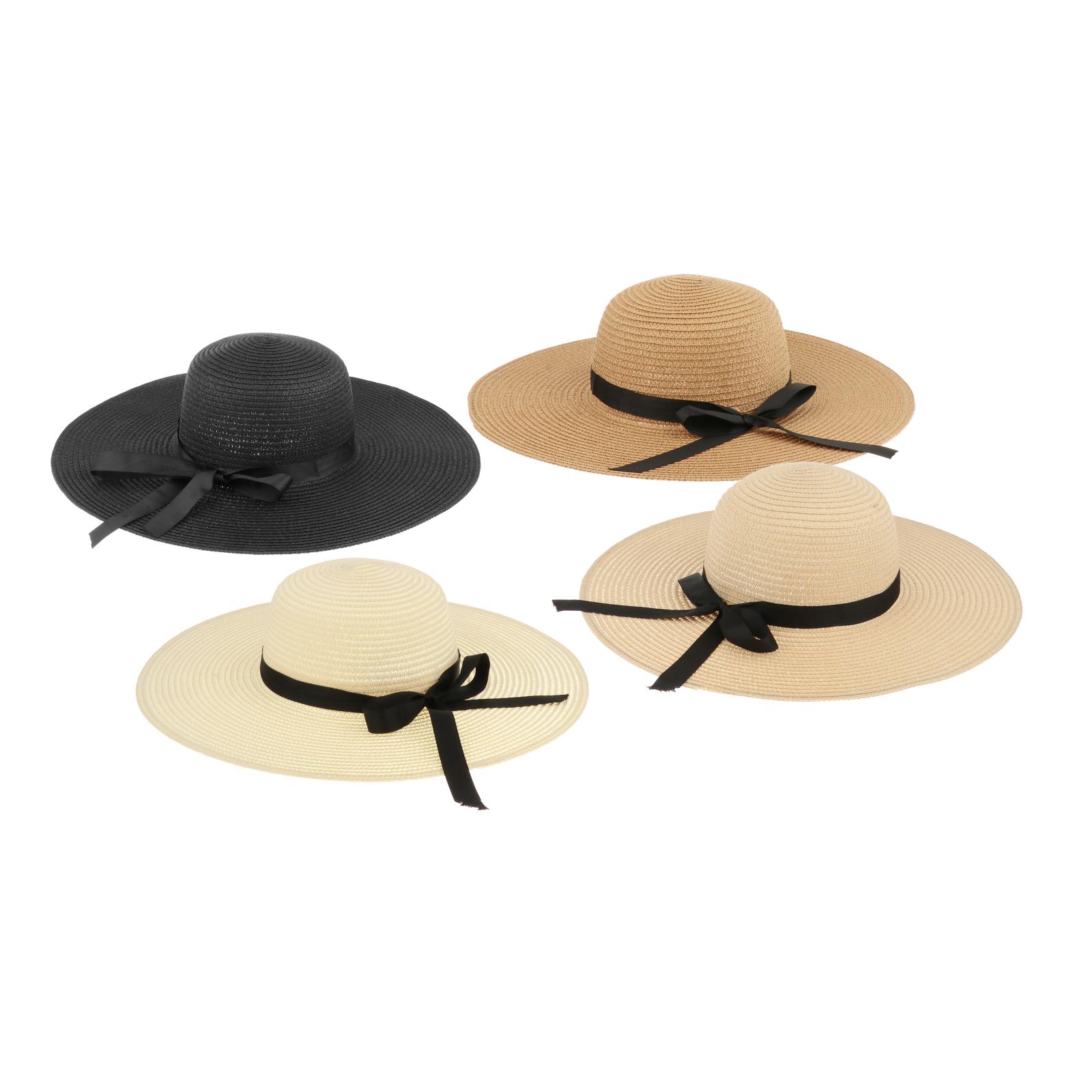 Hat Floppy Wide - Sombrero de Paja Plegable para Mujer,