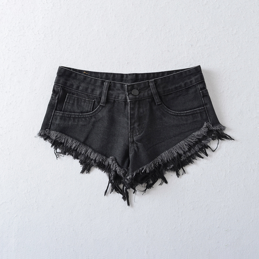 Shorts Denim Frayed - Shorts Y2K, Shorts de Mezclilla Sexys