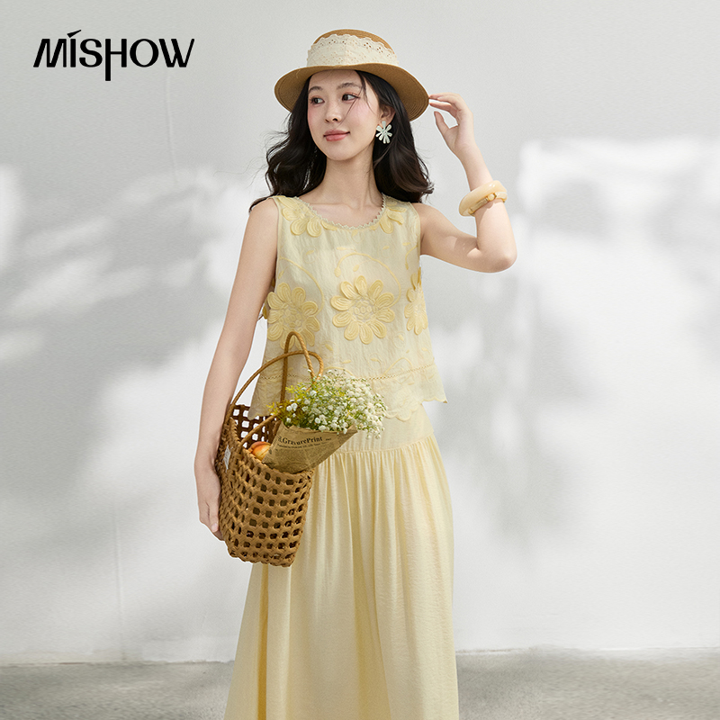 MISHOW Conjunto de Blusa con B - Midi Skirt Floral reseña y precio