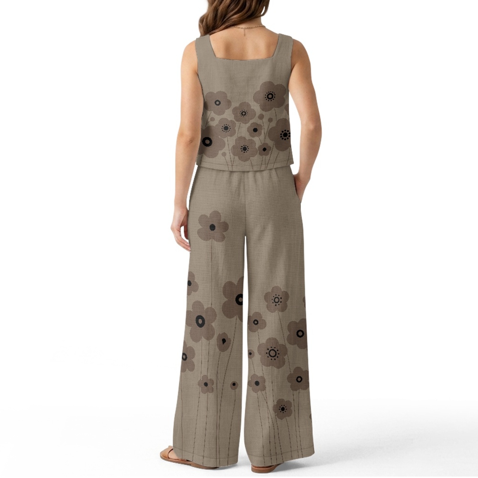 INSTANTARTS Conjunto de chalec - Linen Pant Wide reseña y precio