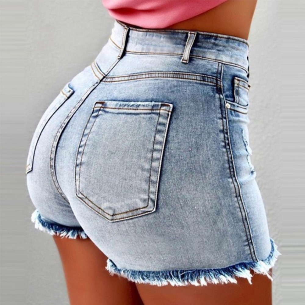 Shorts de mezclilla rasgados d - Shorts Denim Frayed reseña y precio
