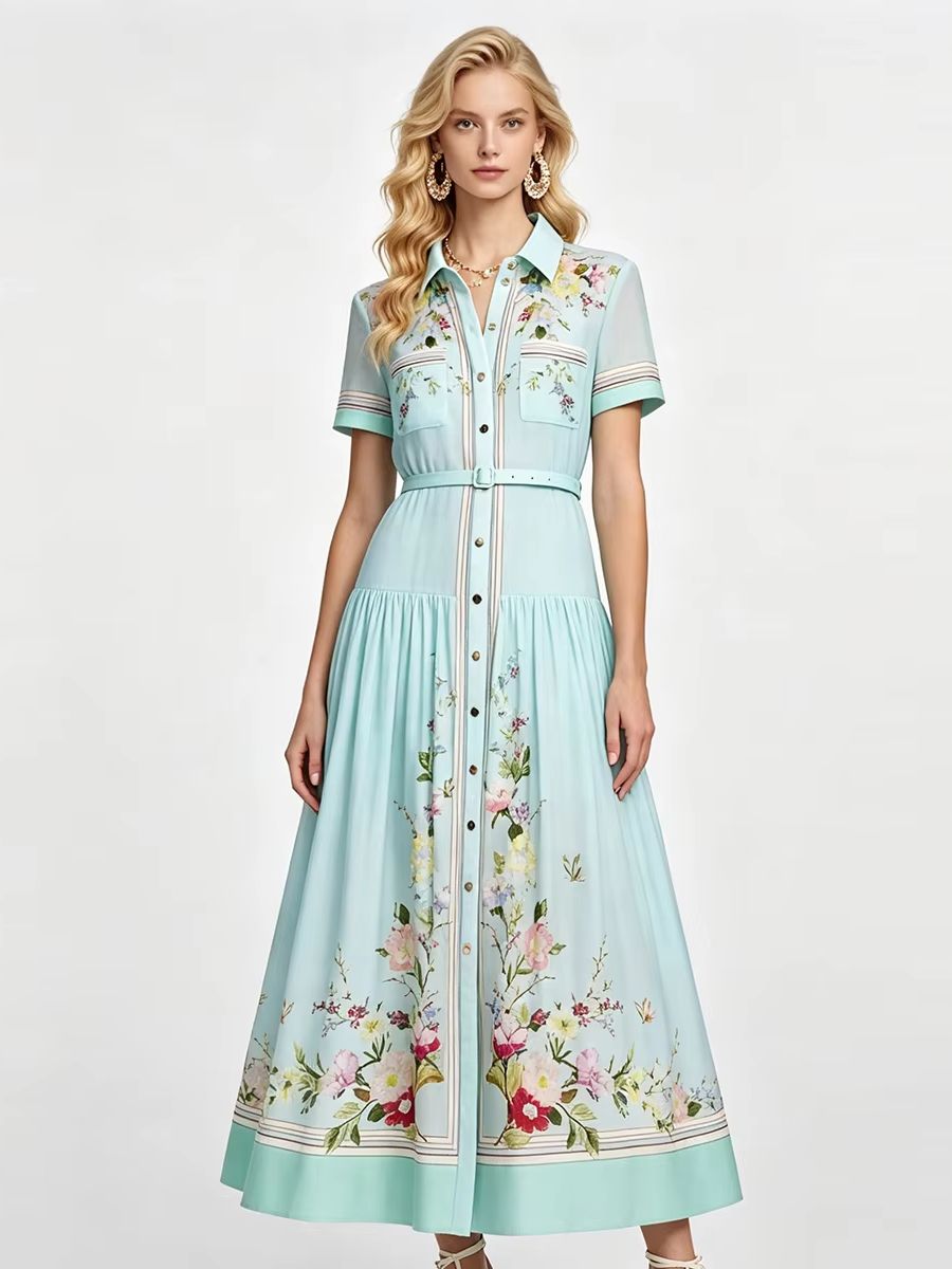 Vestidos elegantes de verano c - Midi Skirt Floral reseña y precio