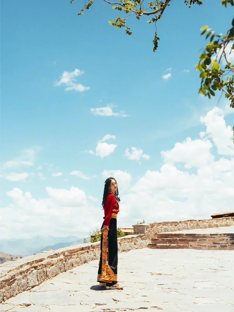 Vestido tradicional tibetano f - Linen Dress Wrap reseña y precio