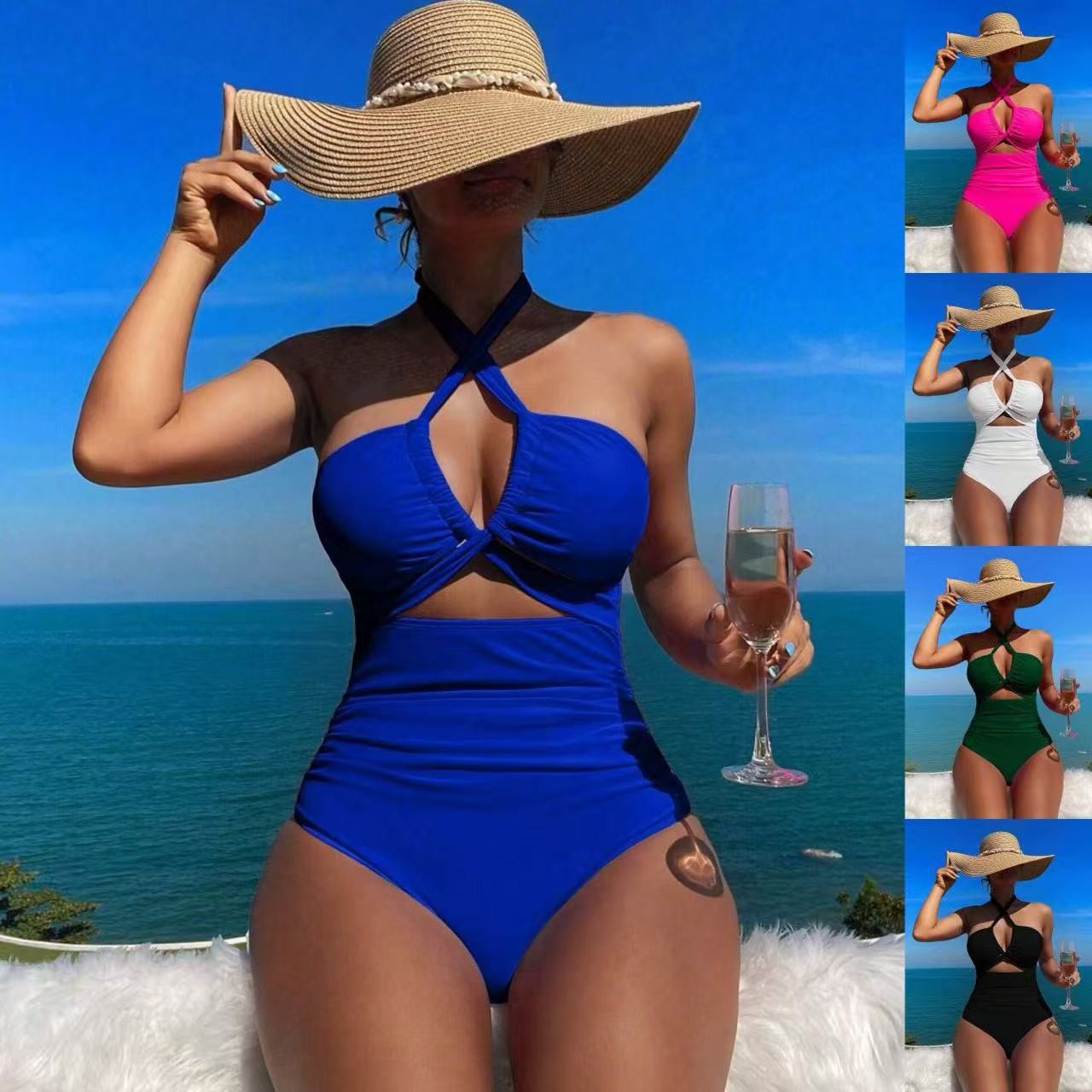 Traje de baño de mujer con cue - Swimsuit Bikini Ruched reseña y precio