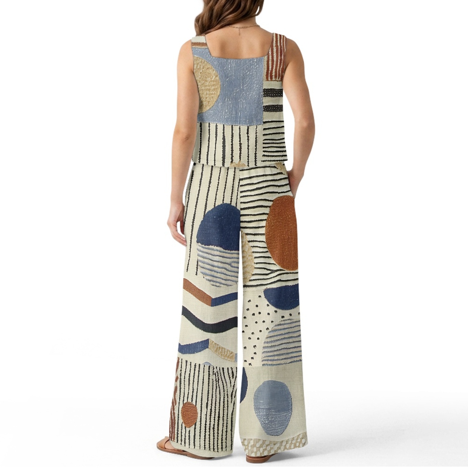 INSTANTARTS Conjunto de chalec - Linen Pant Wide reseña y precio