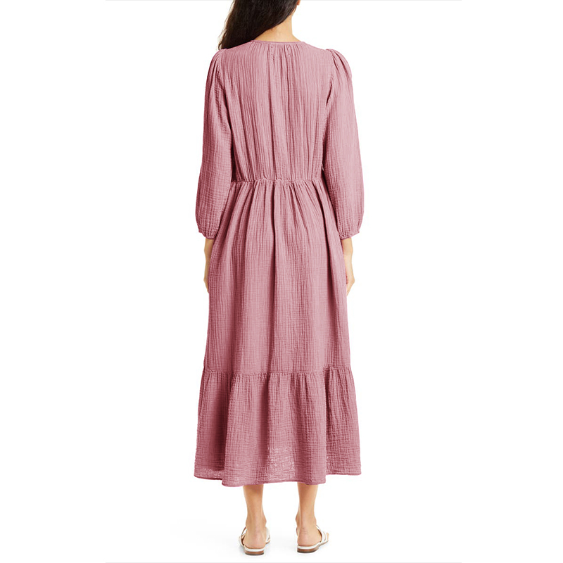 Vestido de muselina 100% de al - Linen Dress Wrap reseña y precio