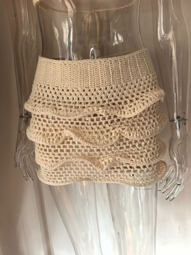 Conjunto de 2 piezas de punto  - Crop Top Crochet reseña y precio