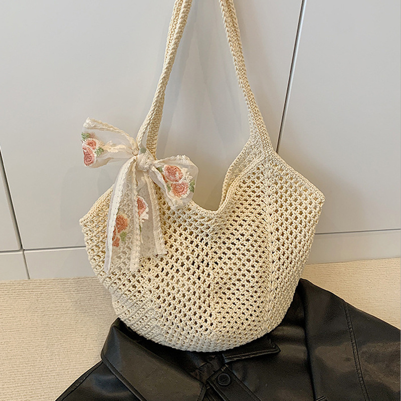 Bolso Tote de Rafia Tejida con - Crochet Bag Raffia reseña y precio