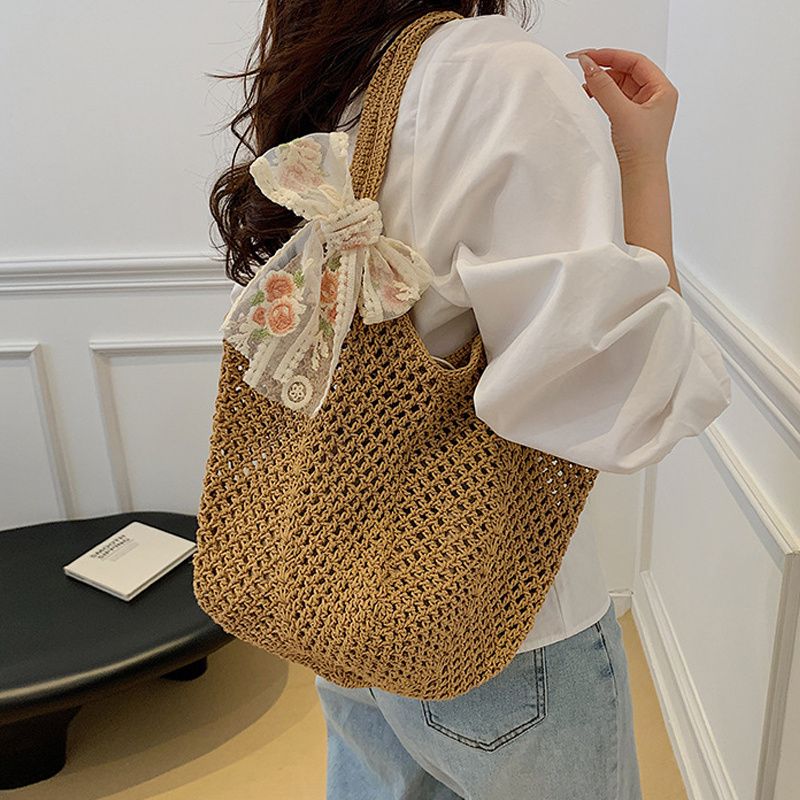 Bolso Tote de Rafia Tejida con - Crochet Bag Raffia reseña y precio
