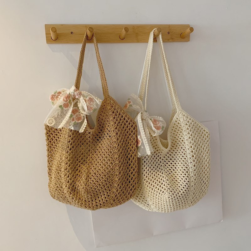 Bolso Tote de Rafia Tejida con - Crochet Bag Raffia reseña y precio