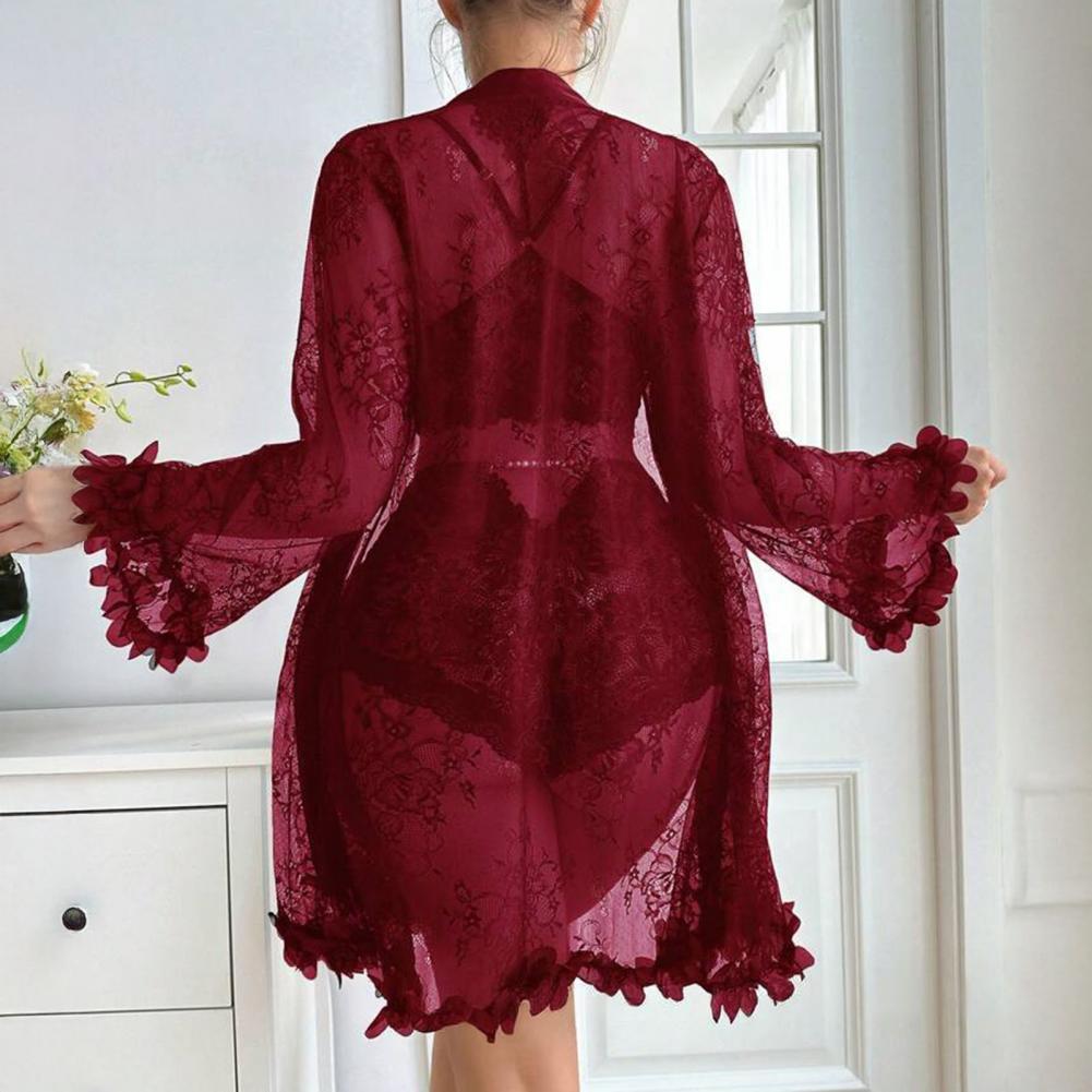 Conjunto de ropa de dormir sex - Kimono Sheer Floral reseña y precio