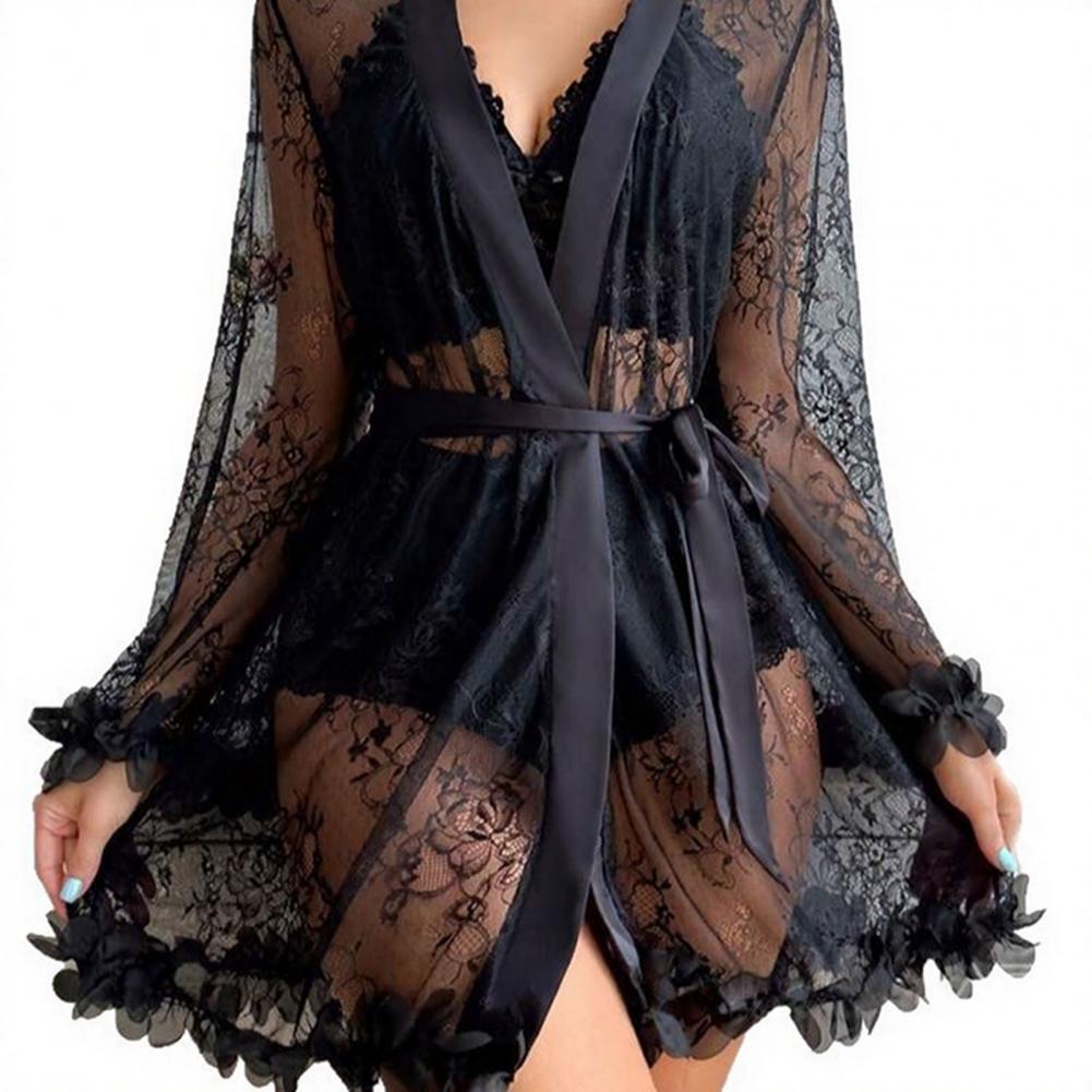Conjunto de ropa de dormir sex - Kimono Sheer Floral reseña y precio