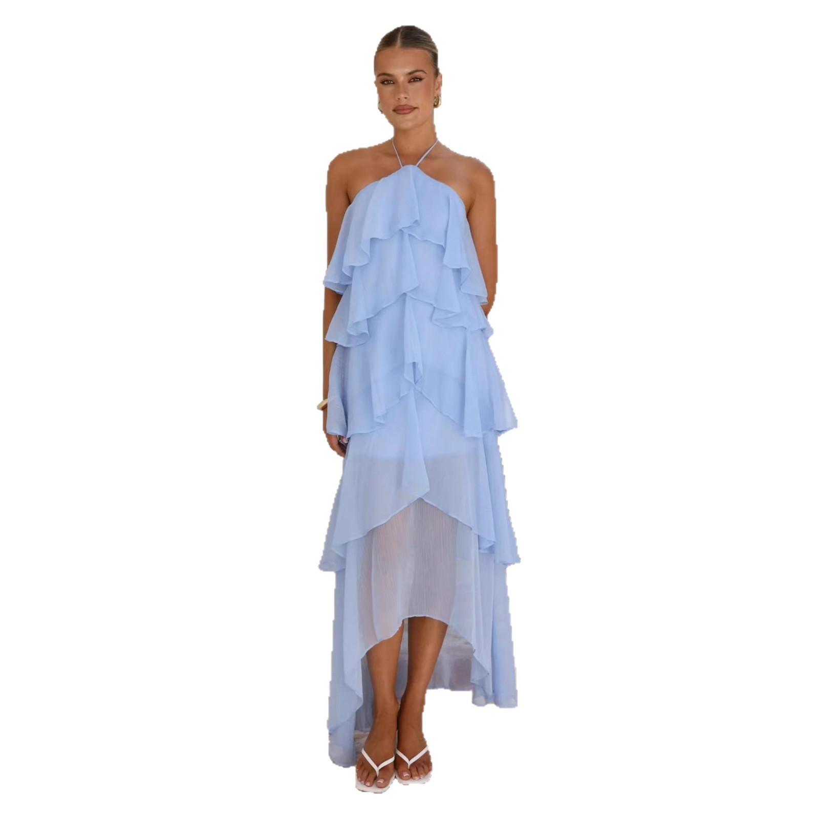 Elegante Vestido Maxi de Fiest - Maxi Dress Halter reseña y precio