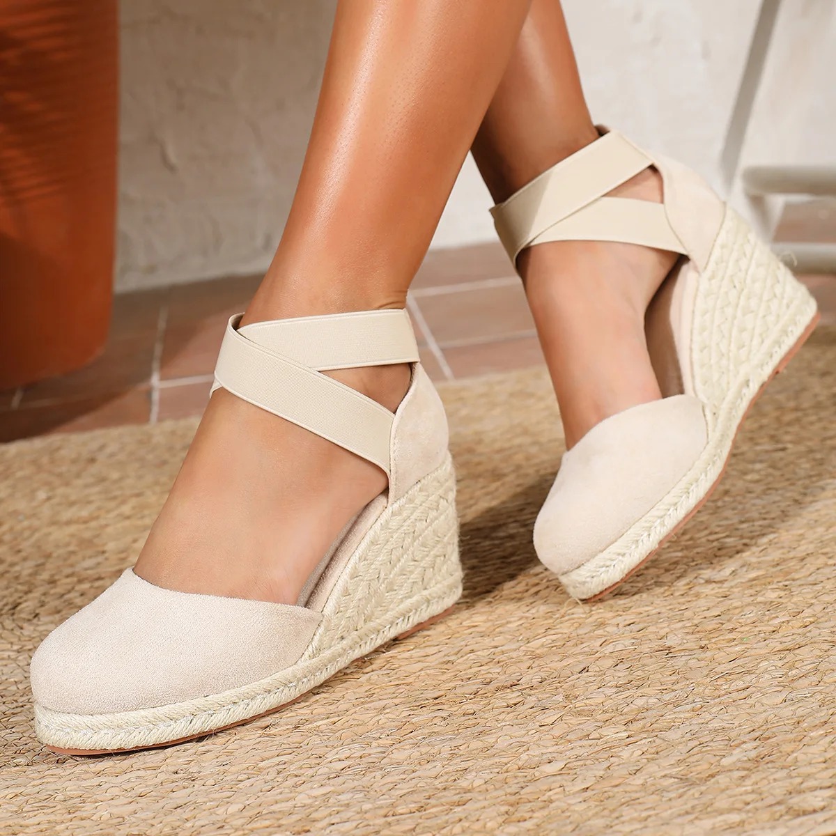 Sandalias de cuña tipo alparga - Wedge Espadrille Women reseña y precio