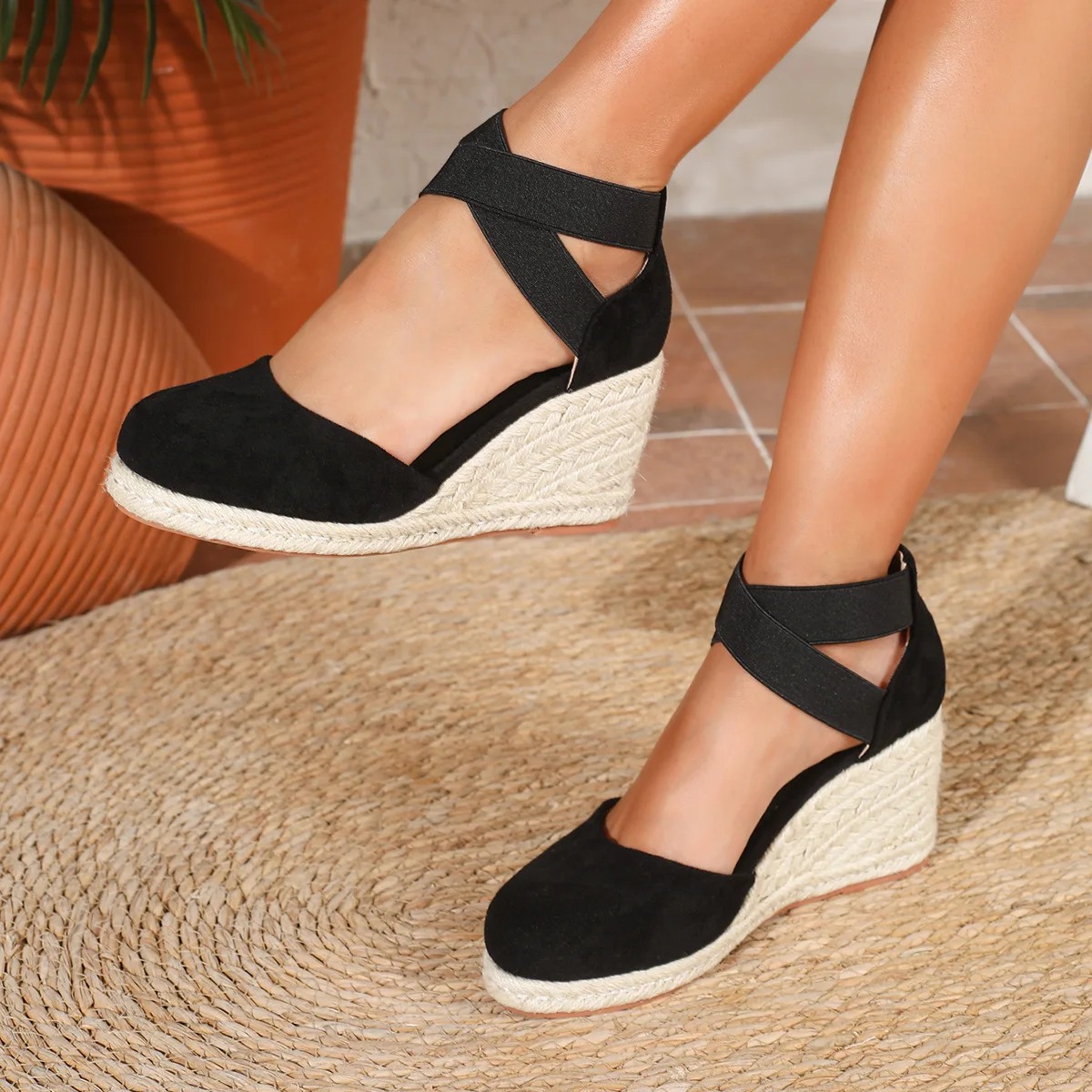 Sandalias de cuña tipo alparga - Wedge Espadrille Women reseña y precio