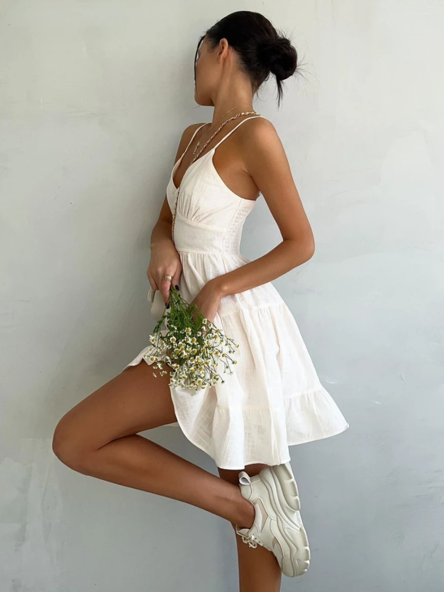 Wolfeel Primavera Verano mujer - Linen Dress Wrap reseña y precio