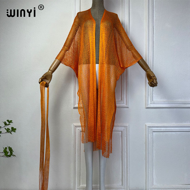 WINYI-kimono de playa ahuecado - Cover Up Kaftan reseña y precio