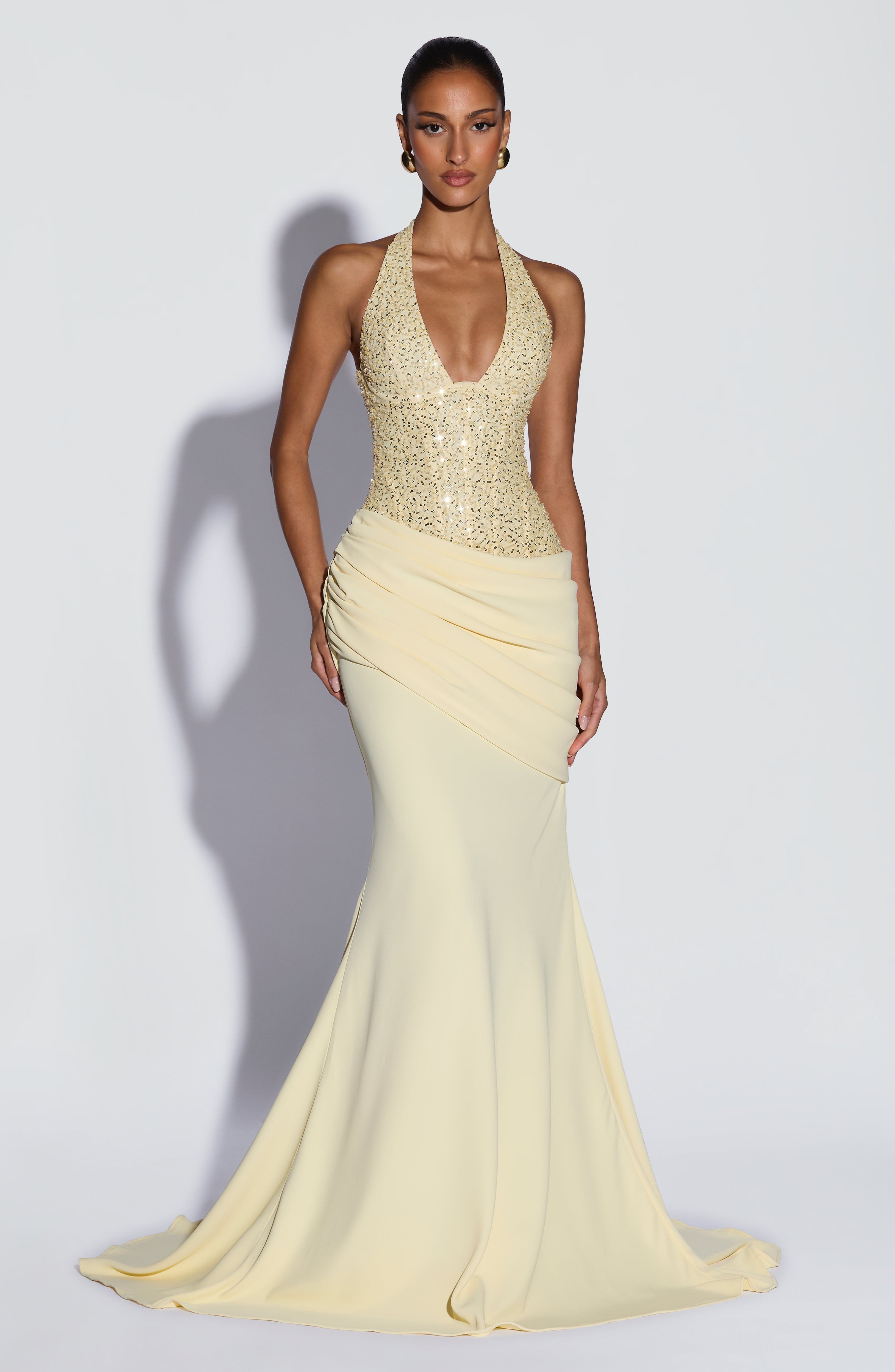 Vestido Largo de Lujo con Lent - Maxi Dress Halter reseña y precio