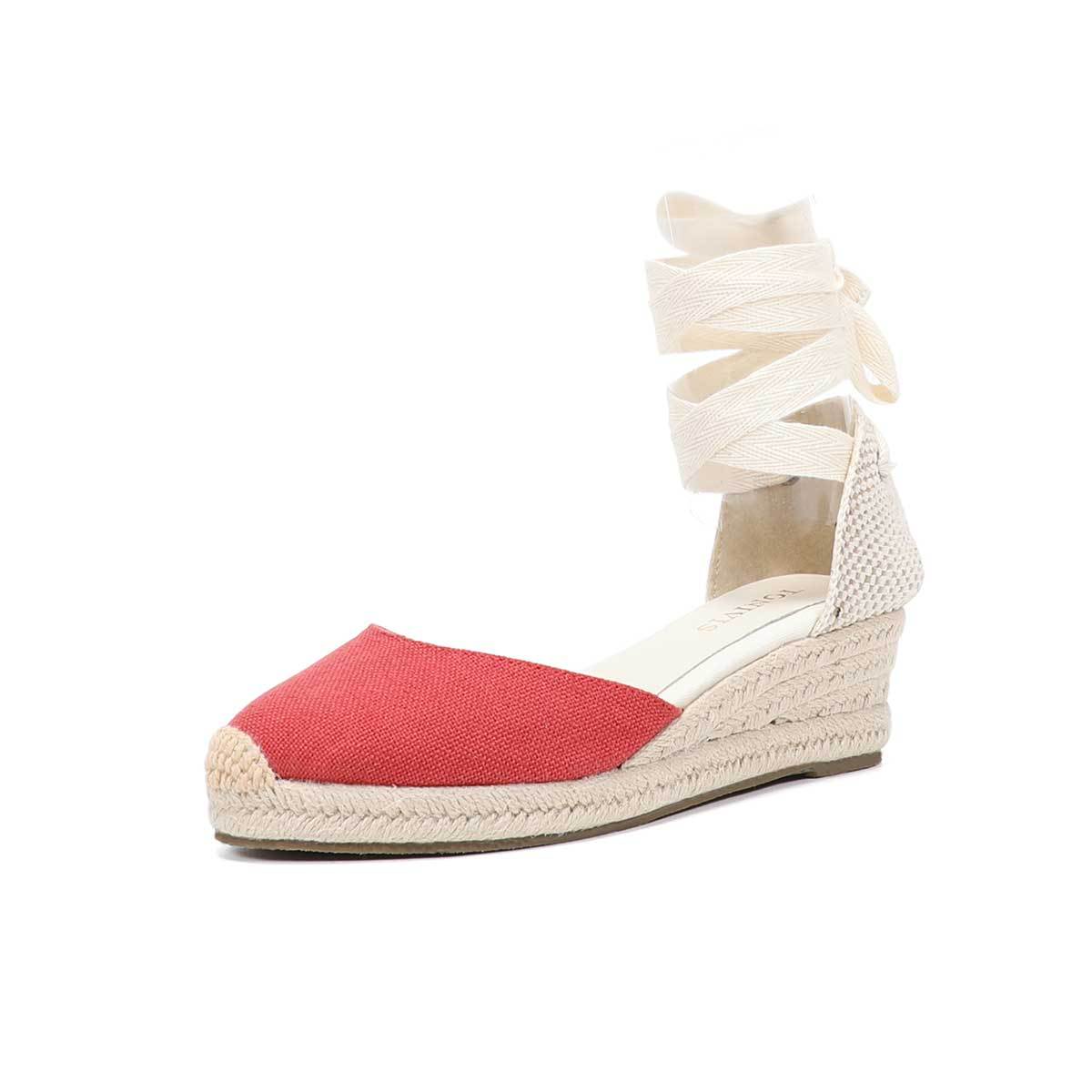 Sandalias de cuña con cordones - Wedge Espadrille Women reseña y precio