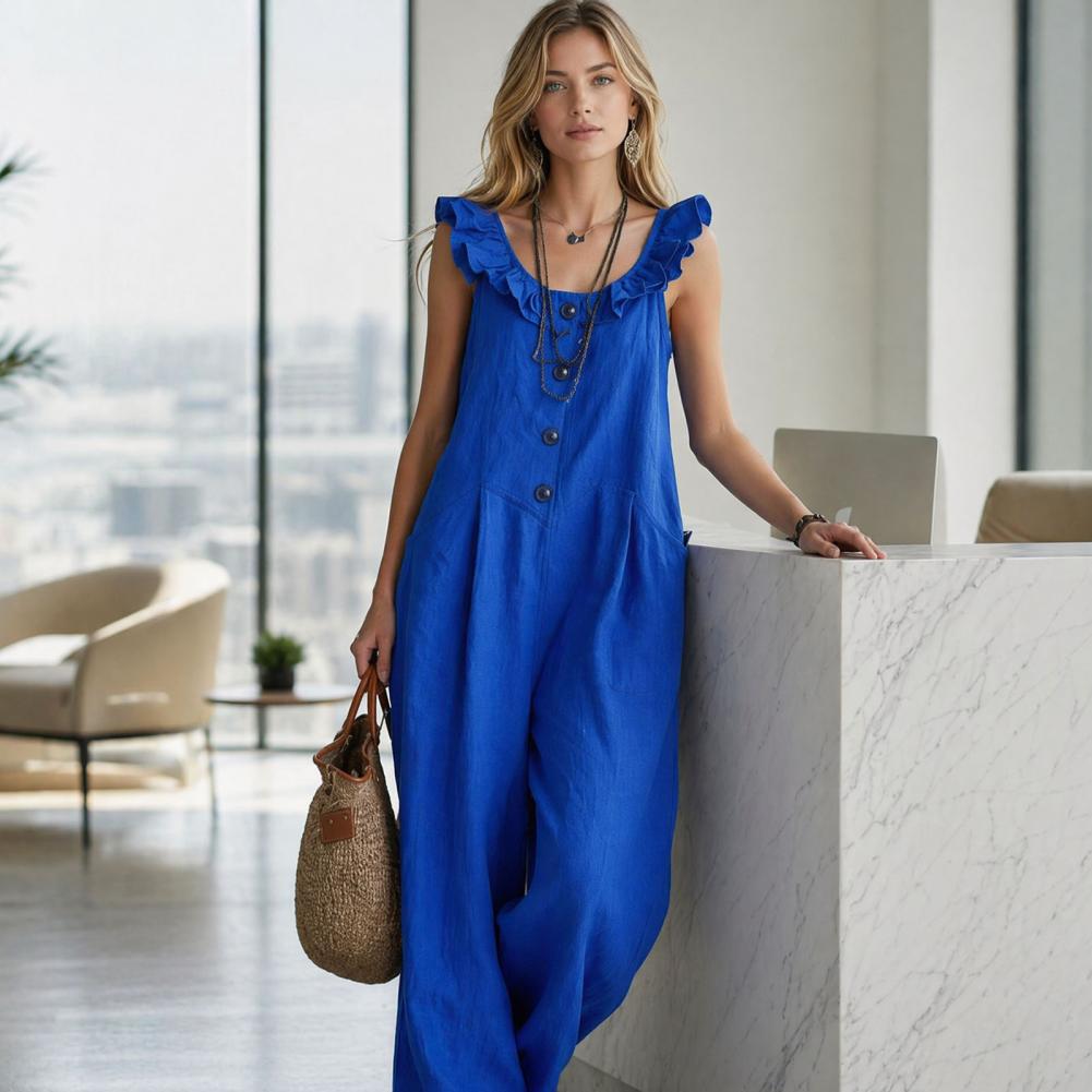 Mono holgado para mujer, mono  - Jumpsuit Linen Relaxed reseña y precio