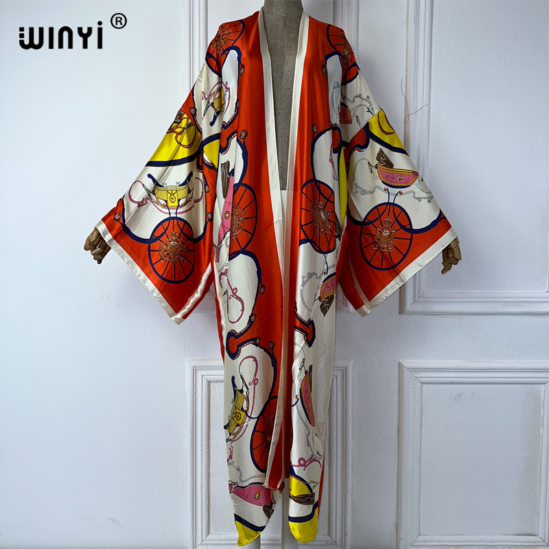 WINYI-Kimono con estampado boh - Cover Up Kaftan reseña y precio