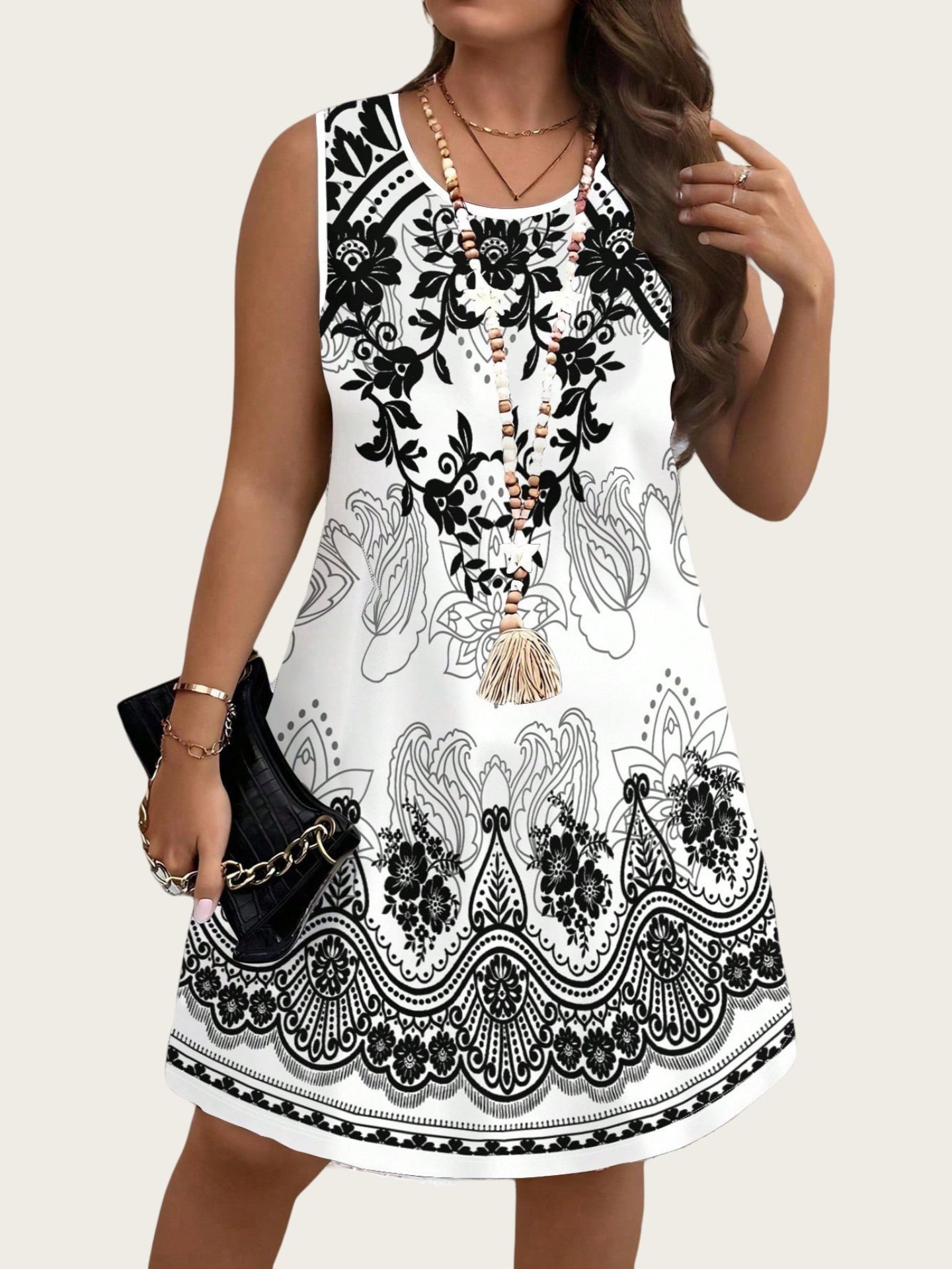 Vestidos Vintage de Estilo Étn - Romper Floral Print reseña y precio