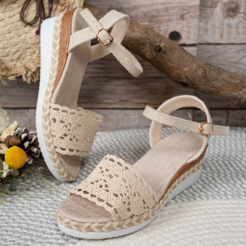 Sandalias de cuña de encaje pa - Wedge Espadrille Women reseña y precio