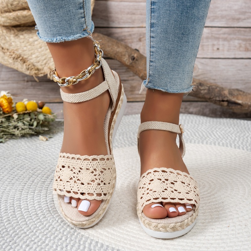 Sandalias de cuña de encaje pa - Wedge Espadrille Women reseña y precio