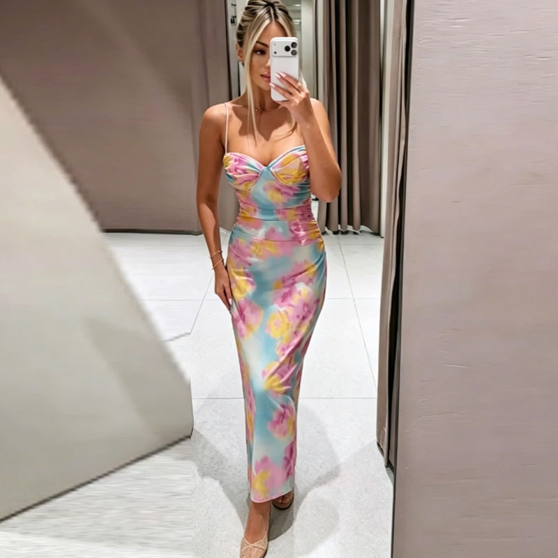 HXAO Vestido floral con estamp - Midi Skirt Floral reseña y precio