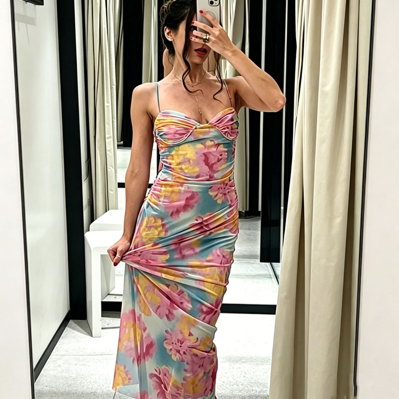 HXAO Vestido floral con estamp - Midi Skirt Floral reseña y precio