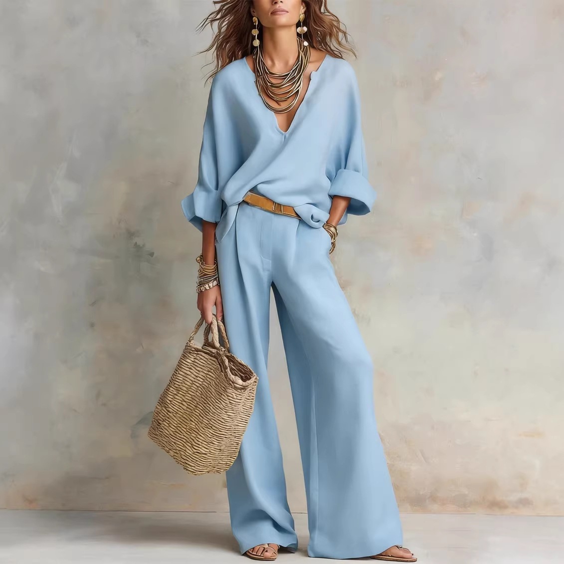 Conjunto Casual Vintage para M - Linen Pant Wide reseña y precio