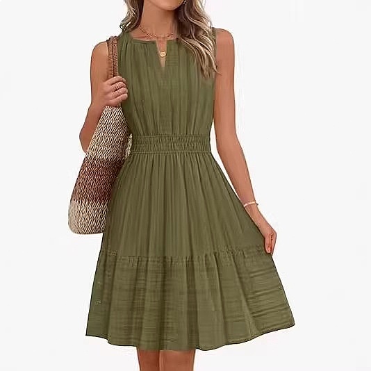 Vestido de Verano sin Mangas p - Linen Dress Wrap reseña y precio