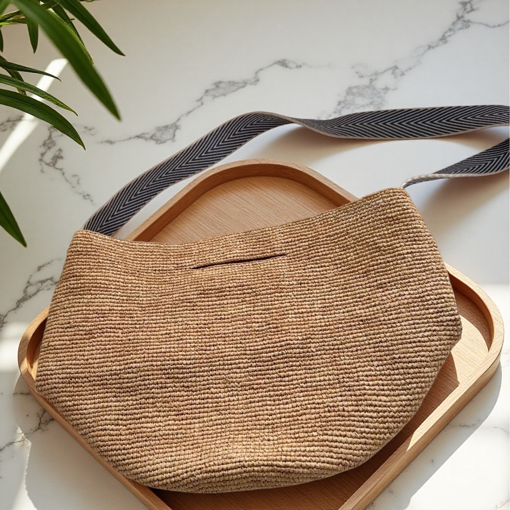 Nuevo Bolso de Rafia Arcoíris  - Crochet Bag Raffia reseña y precio