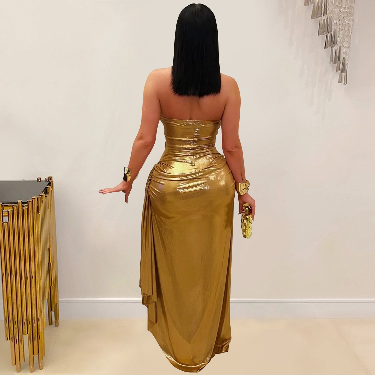 Vestido de invitada de boda, v - Maxi Dress Halter reseña y precio