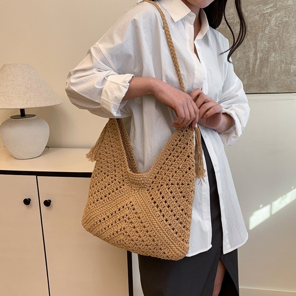 Bolso de Hombro Tejido Estilo  - Tote Bag Beach reseña y precio