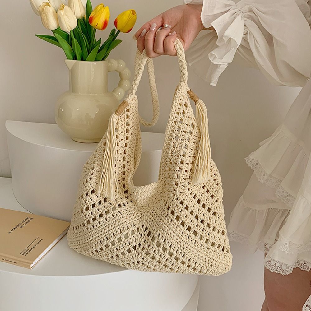 Bolso de Hombro Tejido Estilo  - Tote Bag Beach reseña y precio