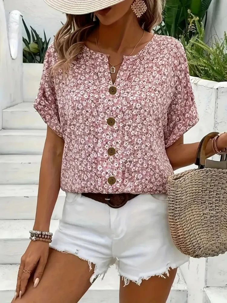 Camisas de mujer de talla gran - Romper Floral Print reseña y precio