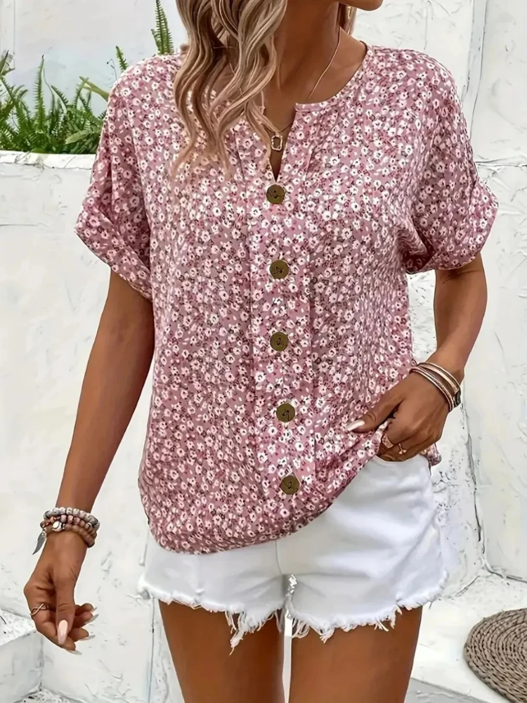 Camisas de mujer de talla gran - Romper Floral Print reseña y precio