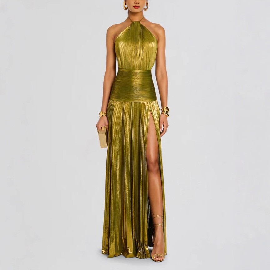 Elegante Vestido de Fiesta Lar - Maxi Dress Halter reseña y precio