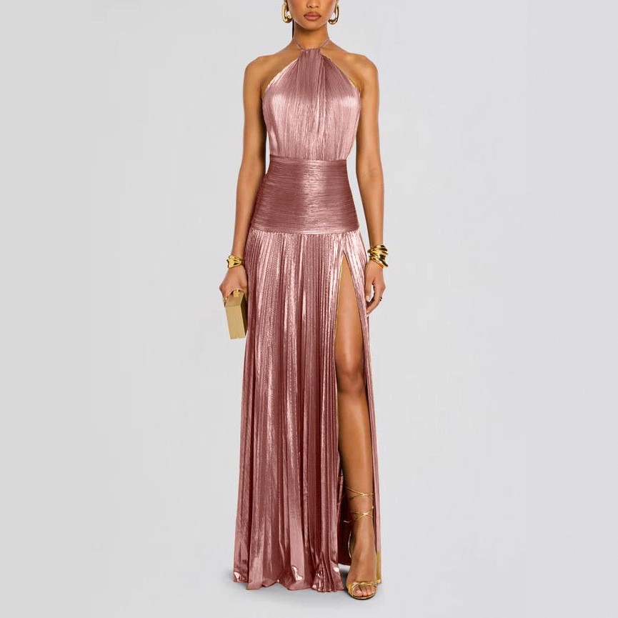 Elegante Vestido de Fiesta Lar - Maxi Dress Halter reseña y precio