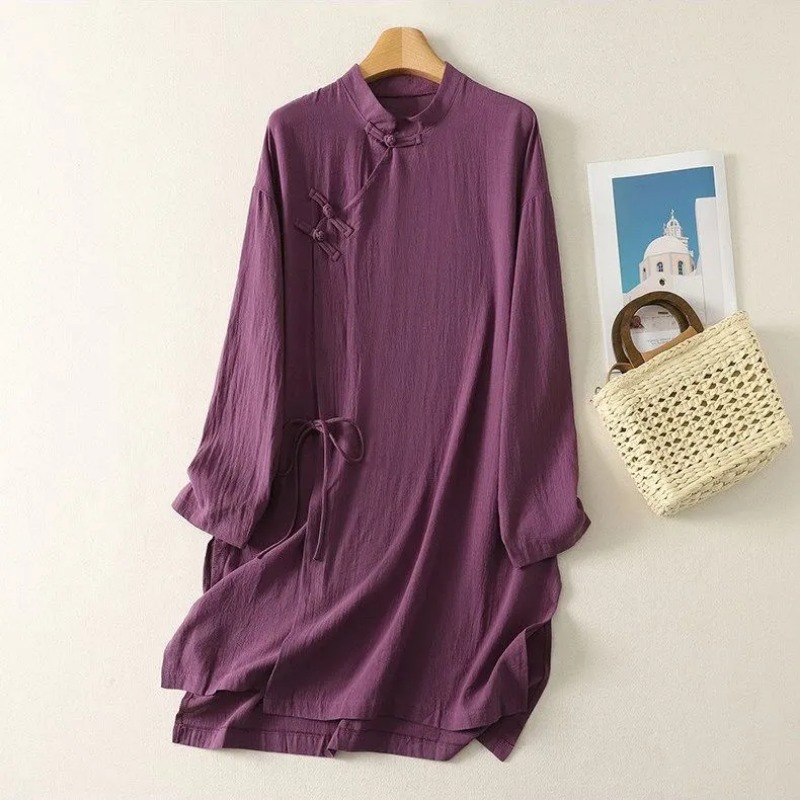 Vestido Túnica de Lino Estilo  - Linen Dress Wrap reseña y precio
