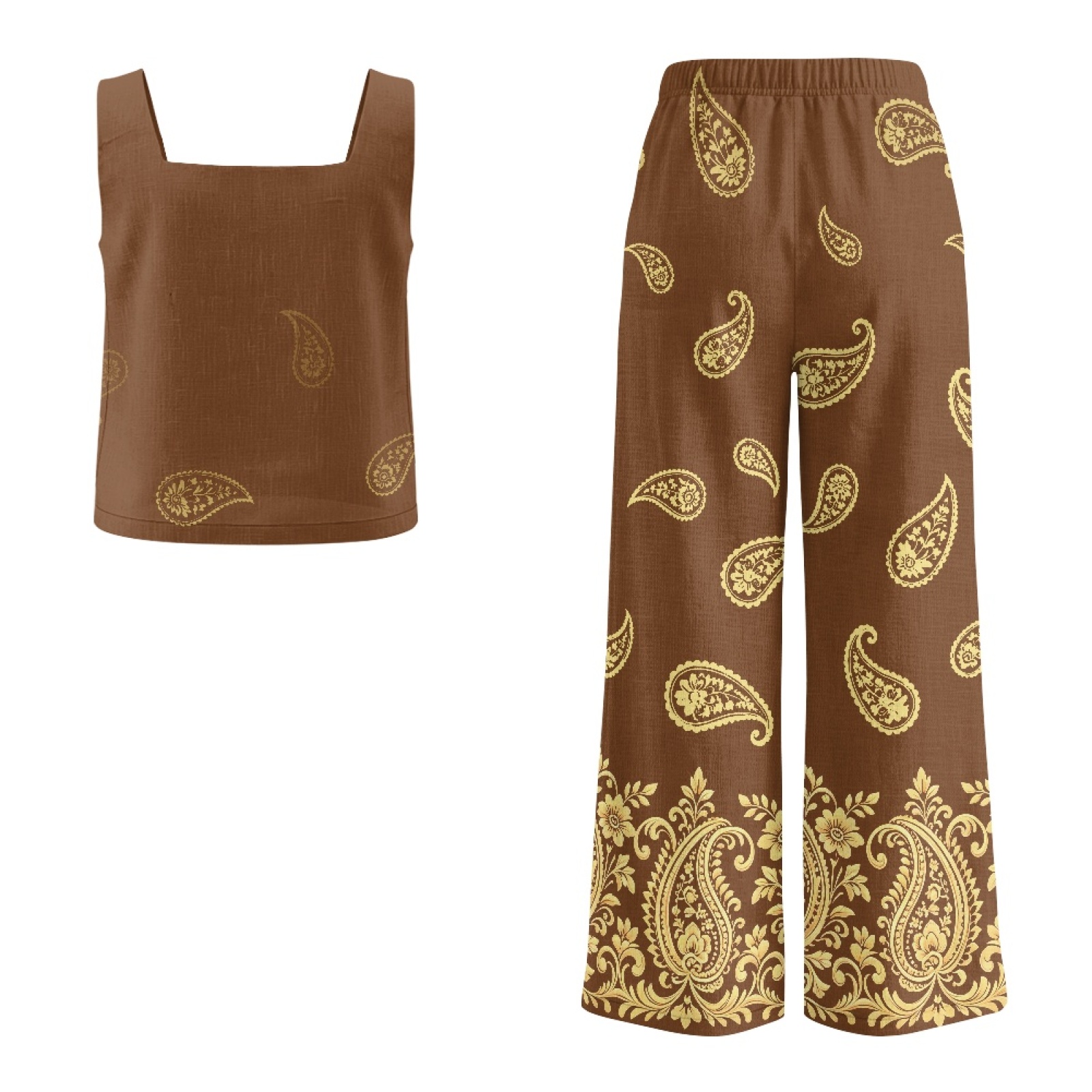 INSTANTARTS Conjunto de chalec - Linen Pant Wide reseña y precio